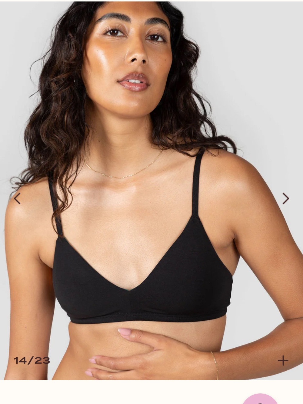 Huha Mineral Triangle Bra in Black size S